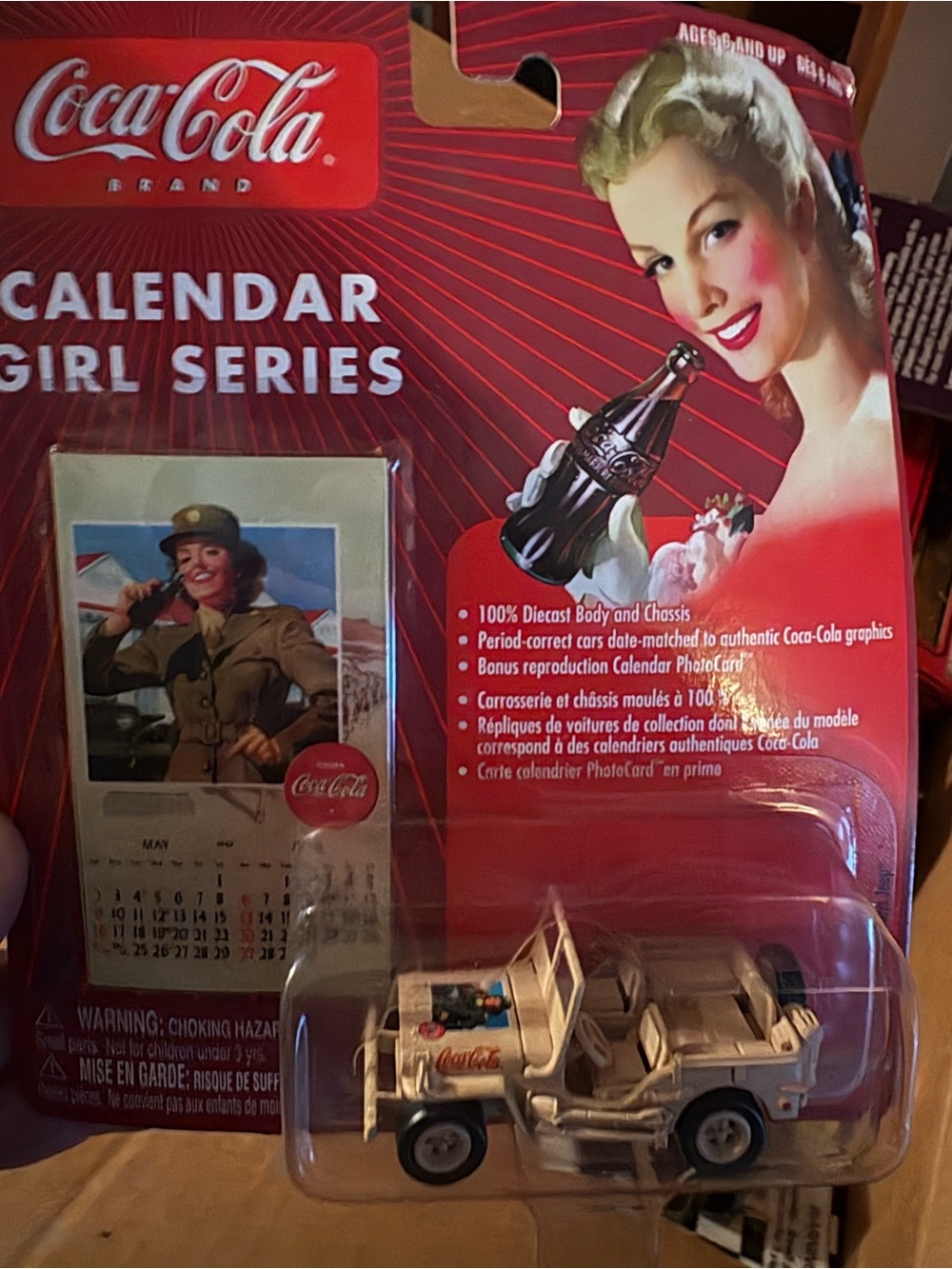 Coca-Cola Silver Diecast Calendar Girl Series Truck
